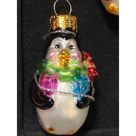 Penguin Glass Ornaments Set of 5 Small Ornaments - Picture 6 of 10